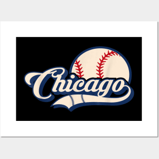 Baseball American Lover Chicago Baseball Posters and Art